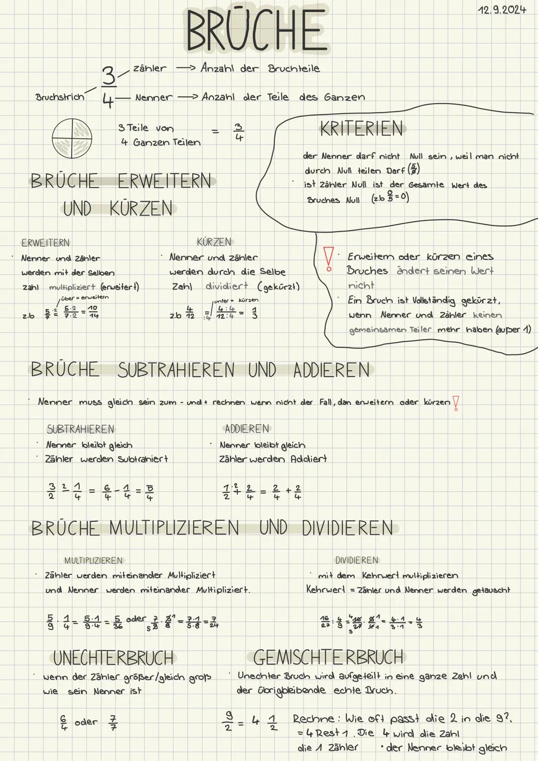 --- OCR Start ---
3
Bruchstrich
4
BRÜCHE
zánler → Anzahl der Bruchteile
Nenner → Anzahl der Teile des Ganzen
3 Teile von
4 Ganzen Teilen
BRÜ