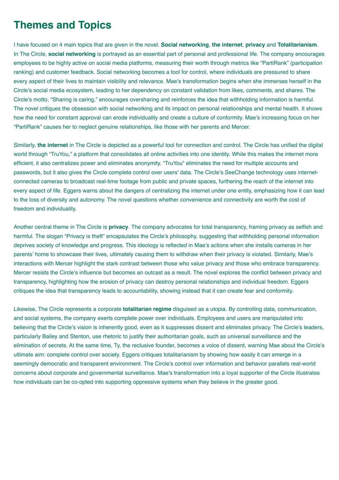 # Portfolio - “The Circle”
Marcelo Urban Charakter constellation
page 3
the plot
page 4
themes and topics
page 5
character analysis
page