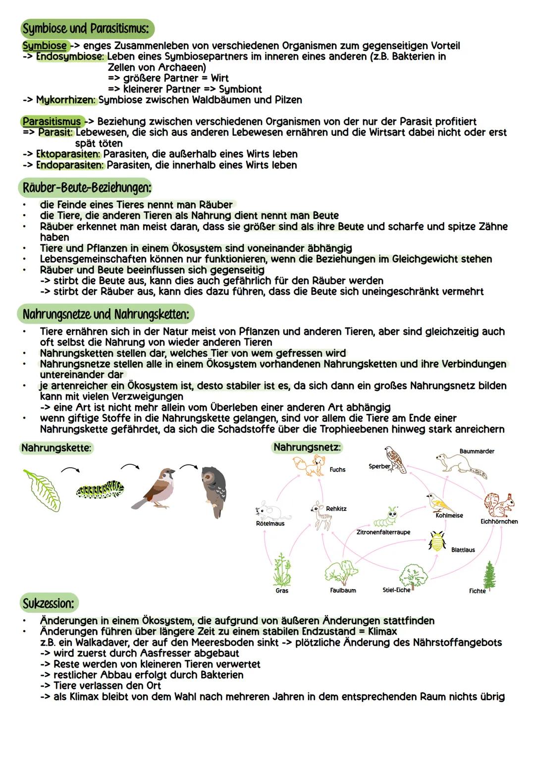 # Ökologie
Ökosystem: - Lebensgemeinschaft (Biozönose) und Lebensraum (Biotop) bilden zusammen ein
Ökosystem
- gehen nahtlos ineinander übe