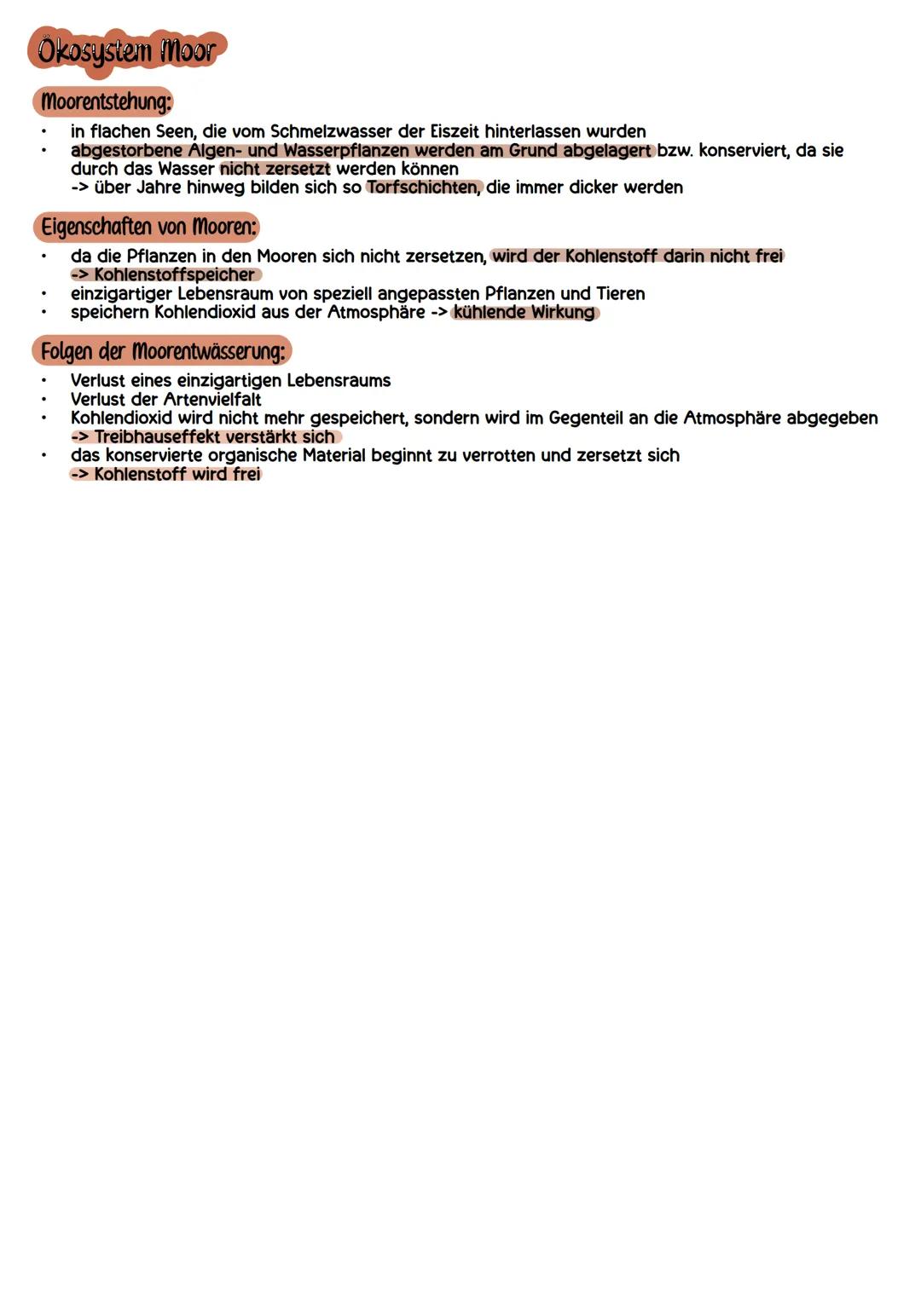 # Ökologie
Ökosystem: - Lebensgemeinschaft (Biozönose) und Lebensraum (Biotop) bilden zusammen ein
Ökosystem
- gehen nahtlos ineinander übe