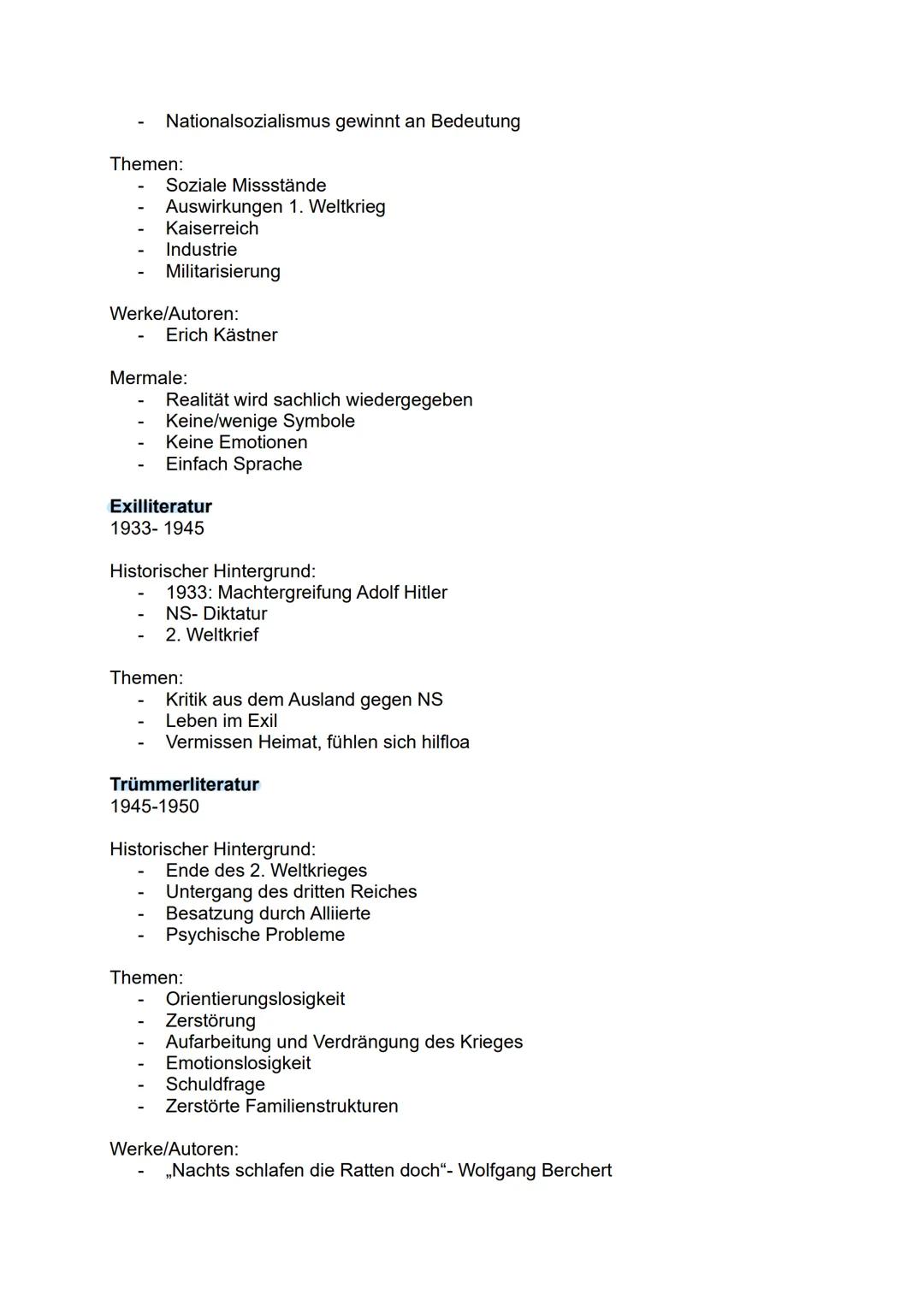 --- OCR Start ---
Abitur 2025
- DEUTSCH LK
Lernzettel
1. Epochen
2. Dramen
3. Erzähltexte
4. Lyrik
5. Sachtexte
6. Sprache
7. Poetologische