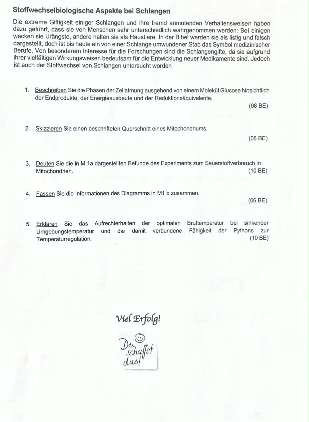 # Stoffwechselbiologische Aspekte bei Schlangen
Die extreme Giftigkeit einiger Schlangen und ihre fremd anmutenden Verhaltensweisen haben d