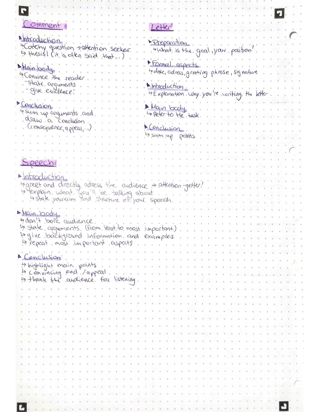 # englisch vorabi
# Summary (Comprehension)
- Introduction
- who, what (topic), where (source), when
- Body
- most important informatio