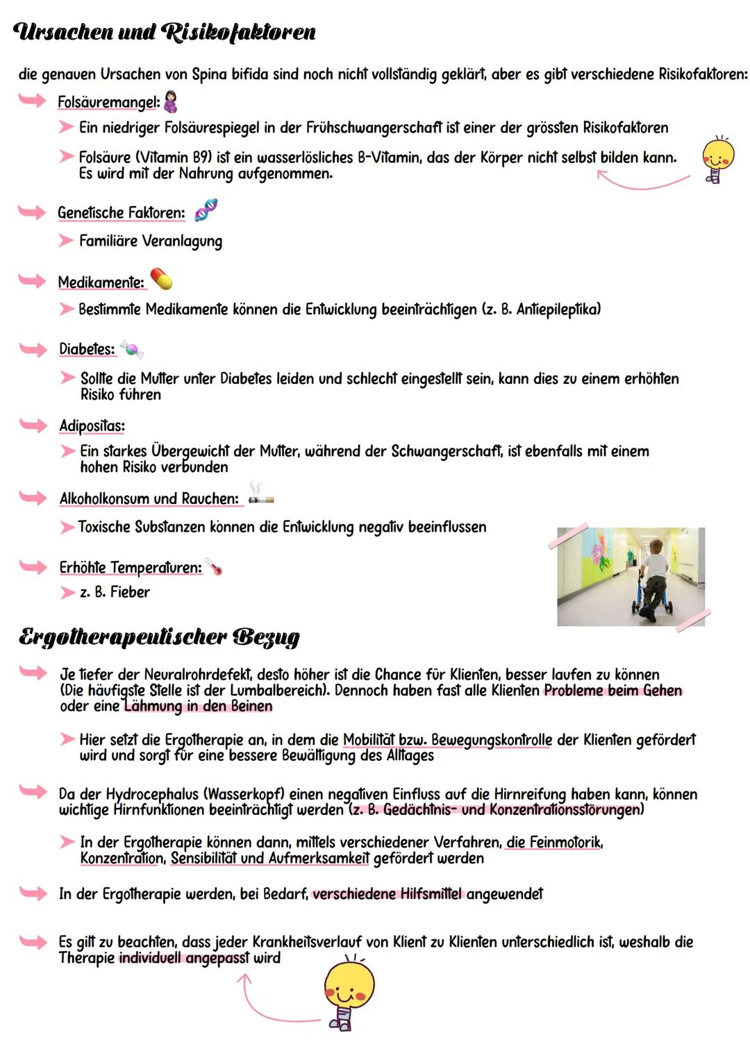 --- OCR Start ---
Diagnose
die Diagnose von Spina bifida hängt davon ab, ob der Befund pränatal oder postnatal festgestellt wird
Pränatal (v