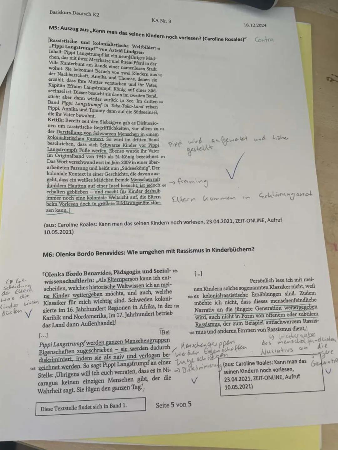 Basiskurs Deutsch K2
KA Nr. 3
18.12.2024
Klausur Nr. 3-materialgestütztes Verfassen argumentierender Texte
Name:
13 NP
Sehr schön!
mminll