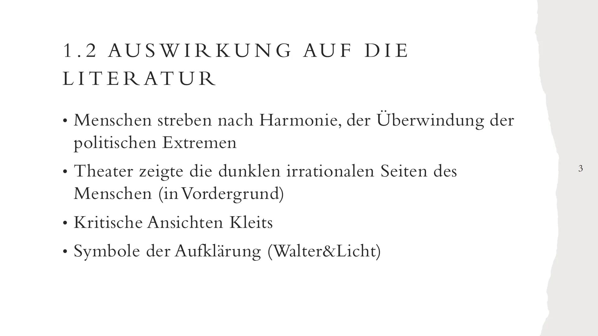 # J
Gymnasium
Trossingen
Katja Gantert
JS1-5D1
Frau Fichter
10.03.2025
WERK UND AUTOR
IN SEINER ZEIT
1 1.1 EPOCHENUMBRUCH UM 1800
• Umbrü
