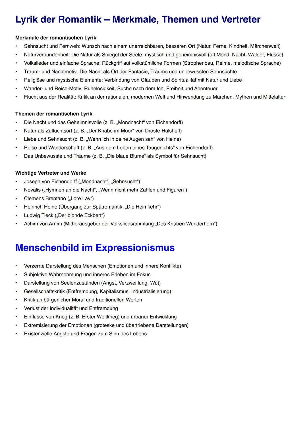 # Epochen der deutschen Literatur
| Epoche | Zeitgeschichtlicher Hintergrund | Leitende Ideen | Themen & Motive | Literarische Formen | Aut