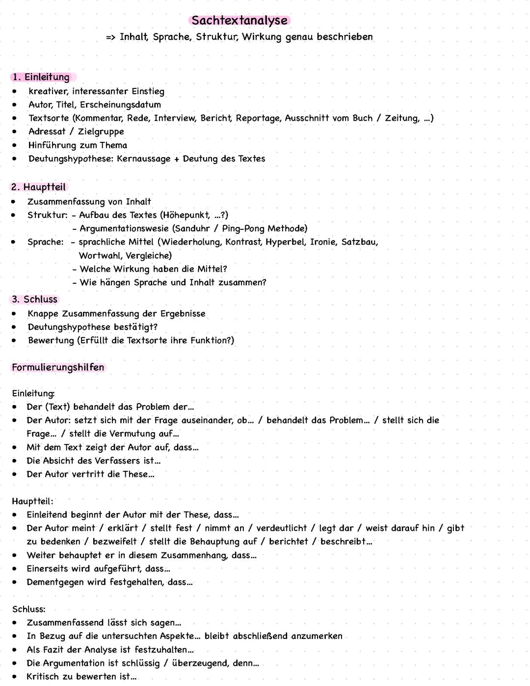 Sachtextanalyse deutsch