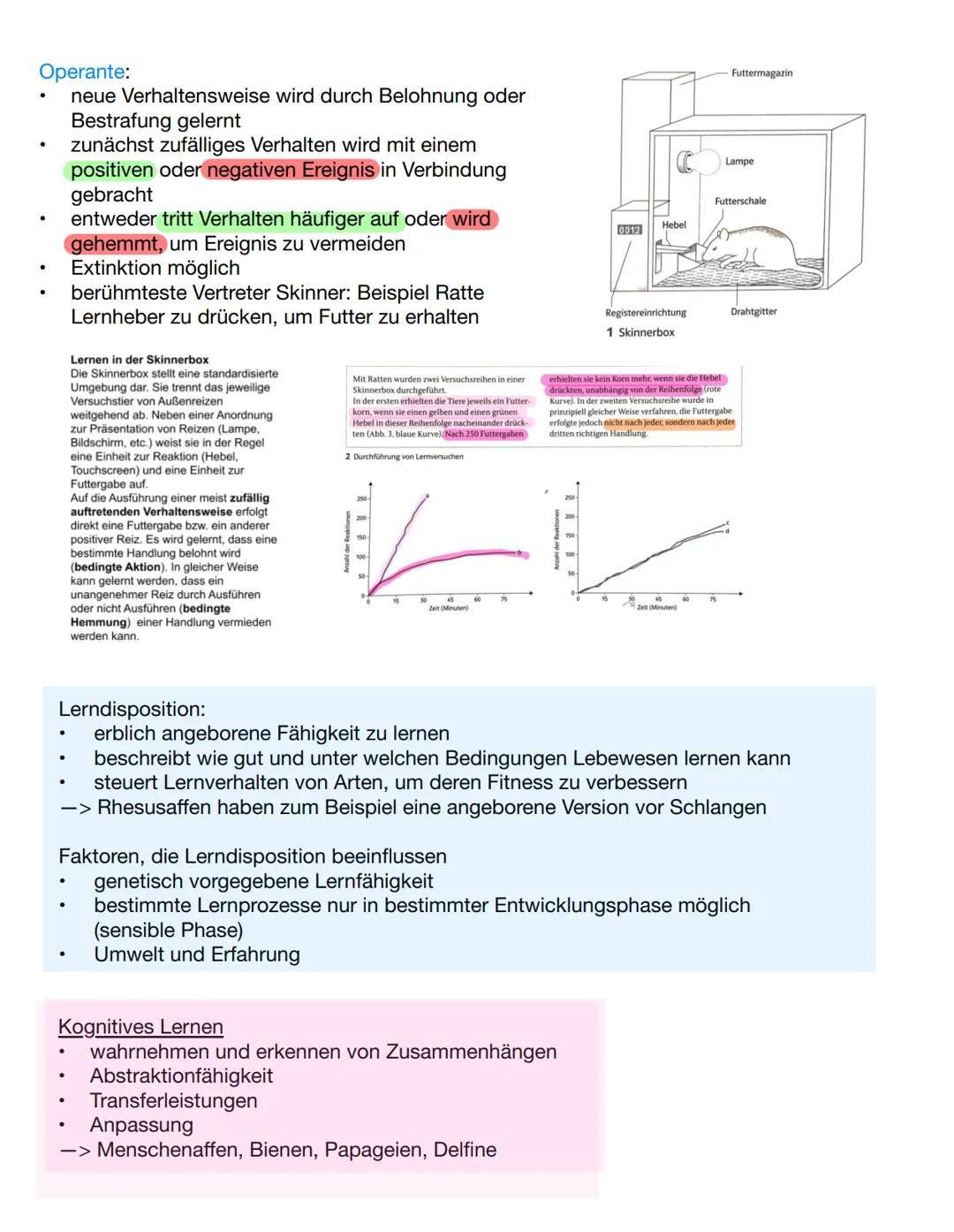 # Verhaltensbiologie
Unbedingter Reiz: angeborener, natürlicher Reiz, der ohne vorherige Erfahrungen eine
feste Reaktion auslöst (z.B Futte