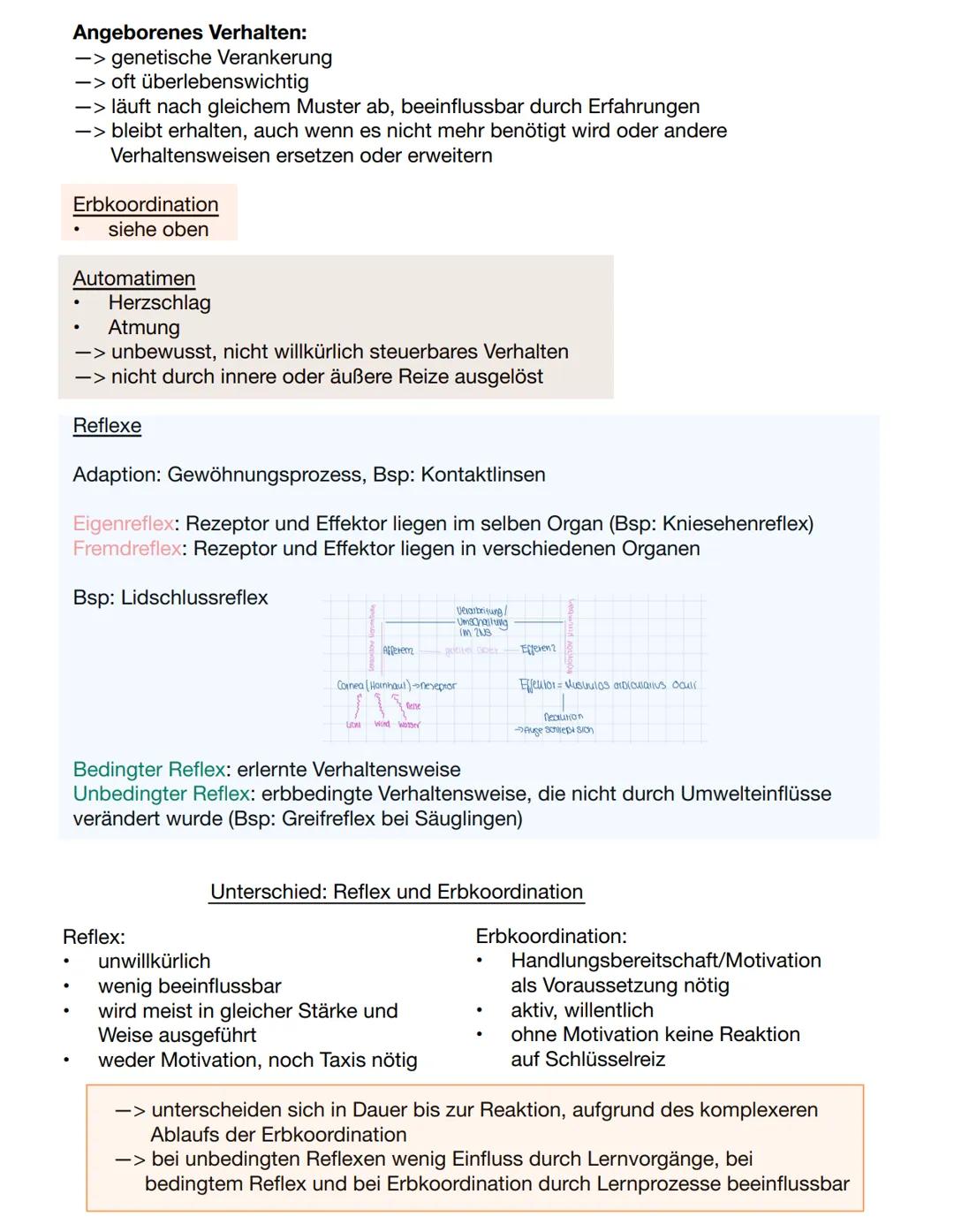 # Verhaltensbiologie
Unbedingter Reiz: angeborener, natürlicher Reiz, der ohne vorherige Erfahrungen eine
feste Reaktion auslöst (z.B Futte
