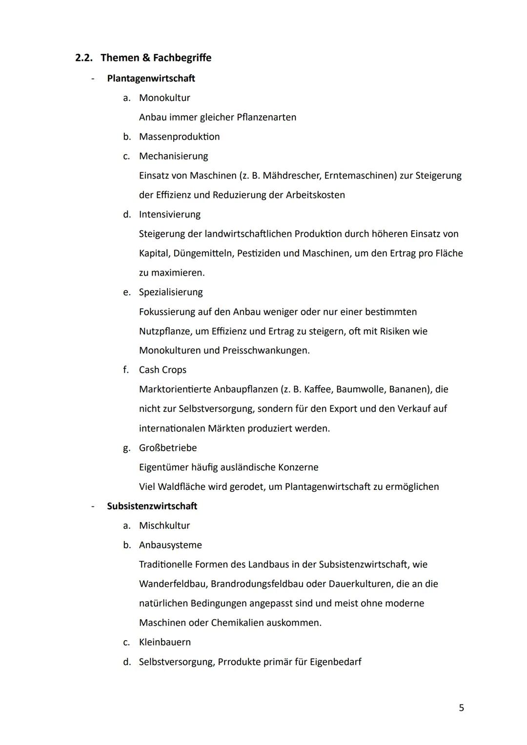 Geographie Leistungskurs Lernzettel
Abitur 2025 --- OCR Start ---
Inhaltsverzeichnis
Allgemeine Fachbegriffe. 1.
1
2. Landwirtschaftliche S
