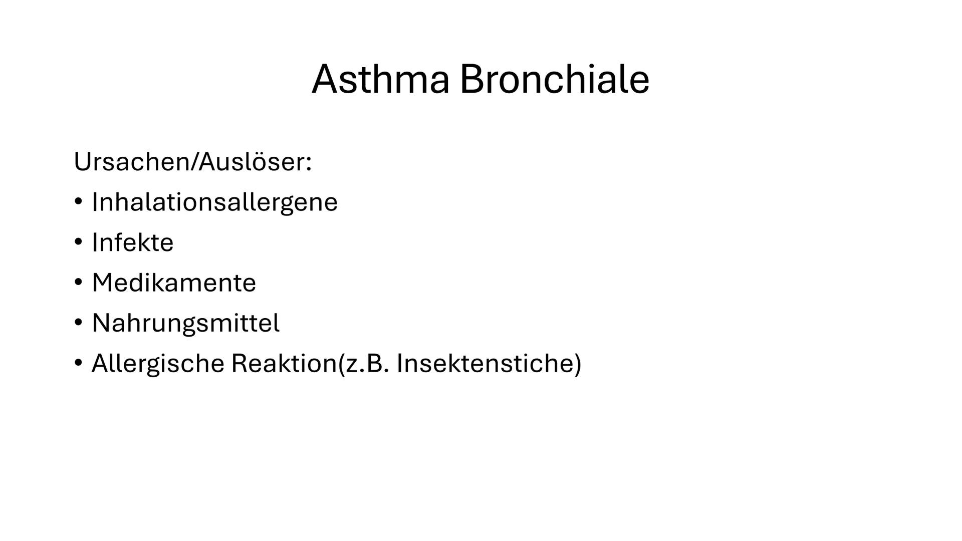Krankheitsbilder # Respiratorische Notfälle
- COPD
- Asthma Bronchiale
- Pneumonie
- (Bolus -) Aspiration
- Hyperventilationssyndrom
- Term