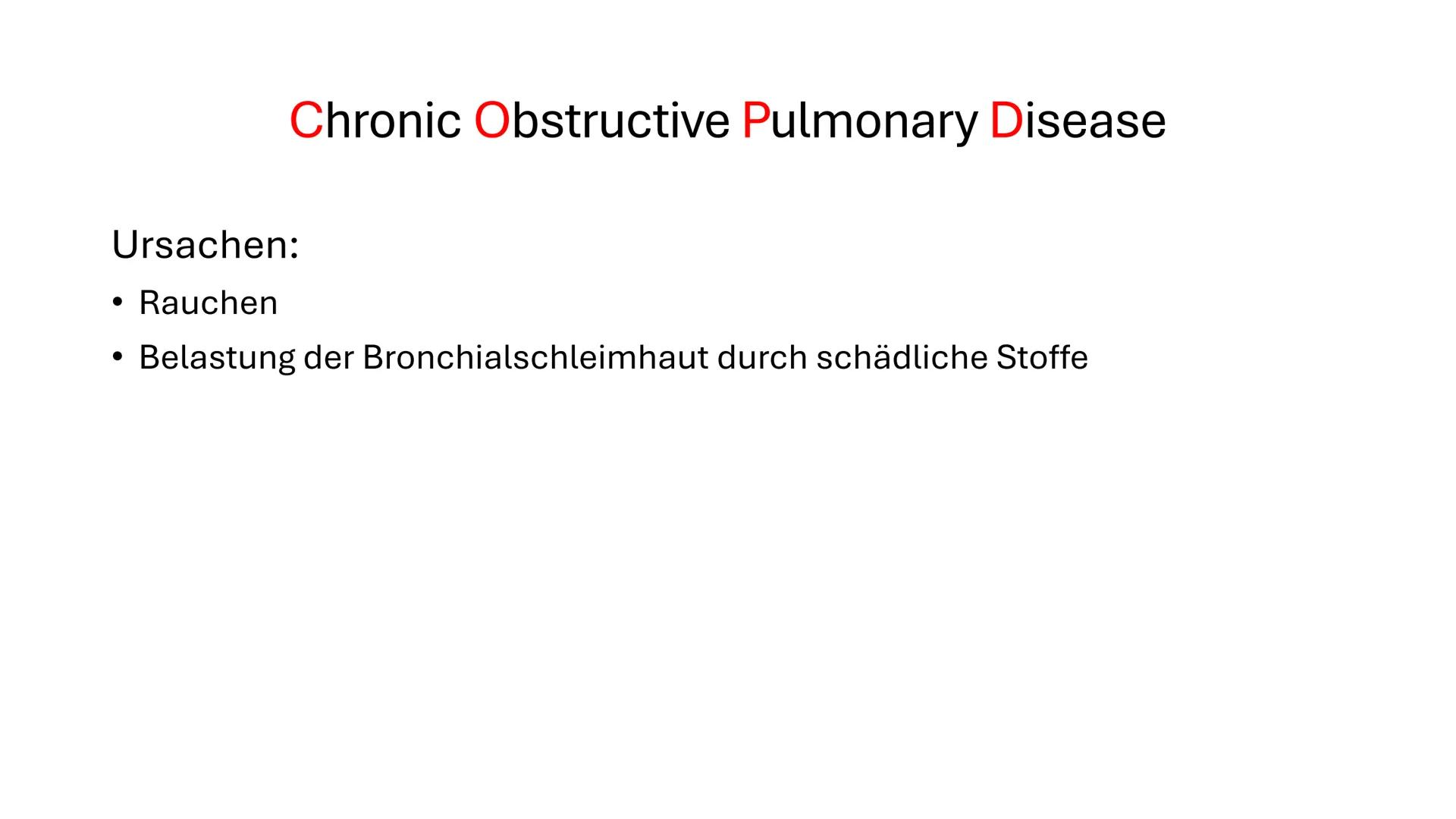 Krankheitsbilder # Respiratorische Notfälle
- COPD
- Asthma Bronchiale
- Pneumonie
- (Bolus -) Aspiration
- Hyperventilationssyndrom
- Term