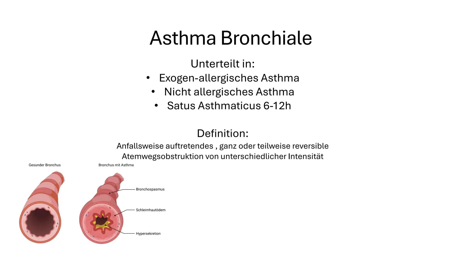 Krankheitsbilder # Respiratorische Notfälle
- COPD
- Asthma Bronchiale
- Pneumonie
- (Bolus -) Aspiration
- Hyperventilationssyndrom
- Term