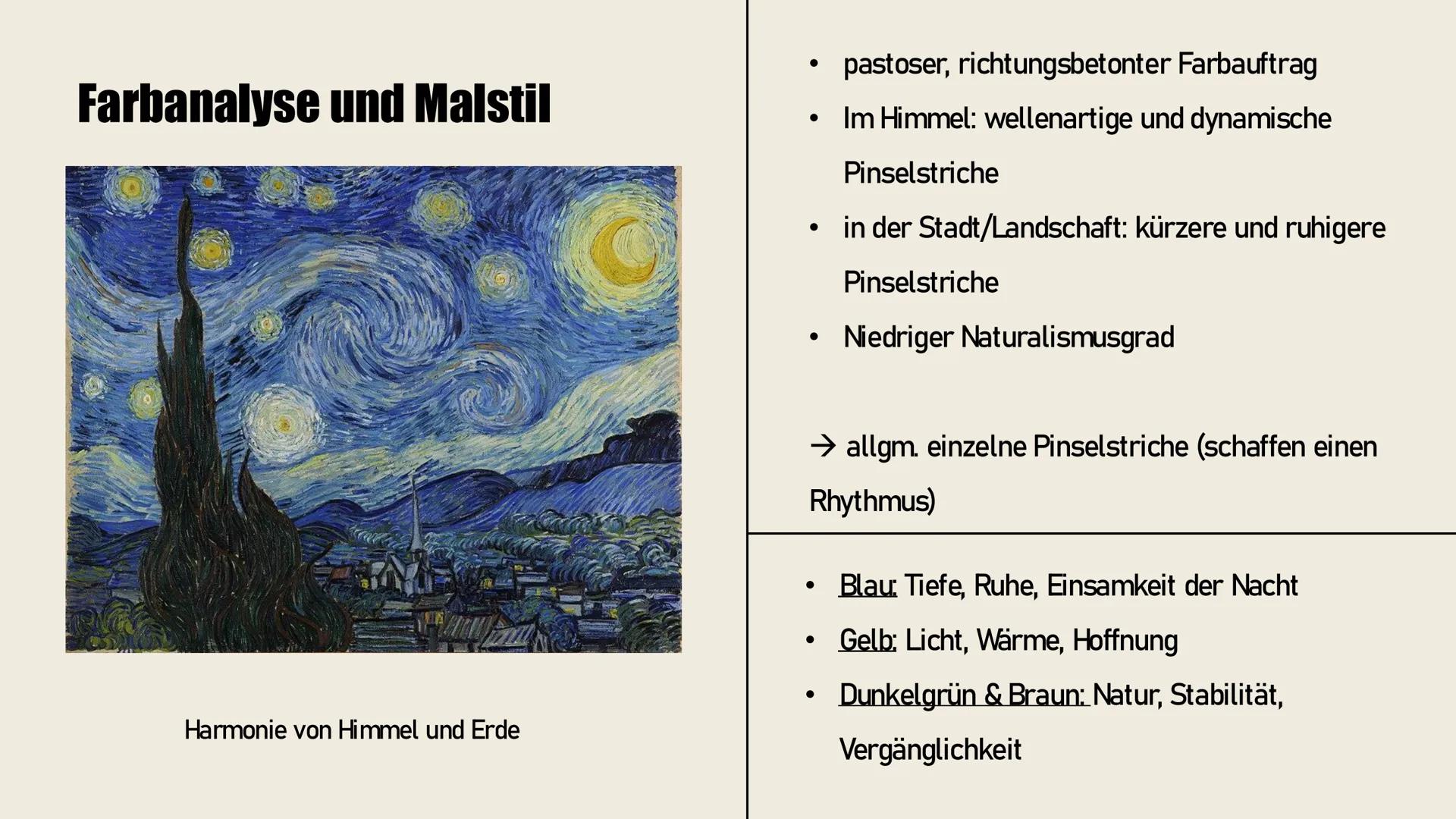 "Sternennacht"
Vincent van Gogh
Martje, Jule Inhaltsverzeichnis
• Bildinformation
• Bildbeschreibung
• Farbanalyse
• Kontraste
• Komp
