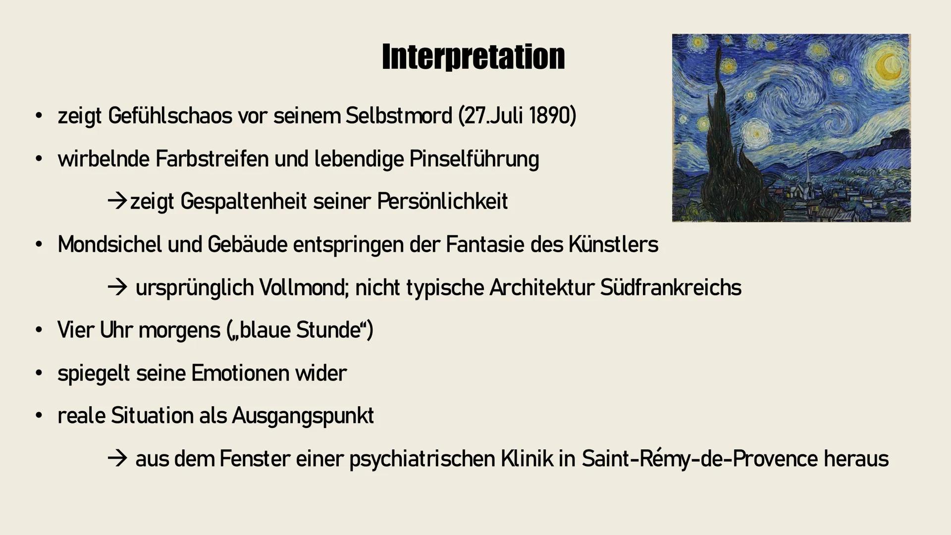 "Sternennacht"
Vincent van Gogh
Martje, Jule Inhaltsverzeichnis
• Bildinformation
• Bildbeschreibung
• Farbanalyse
• Kontraste
• Komp