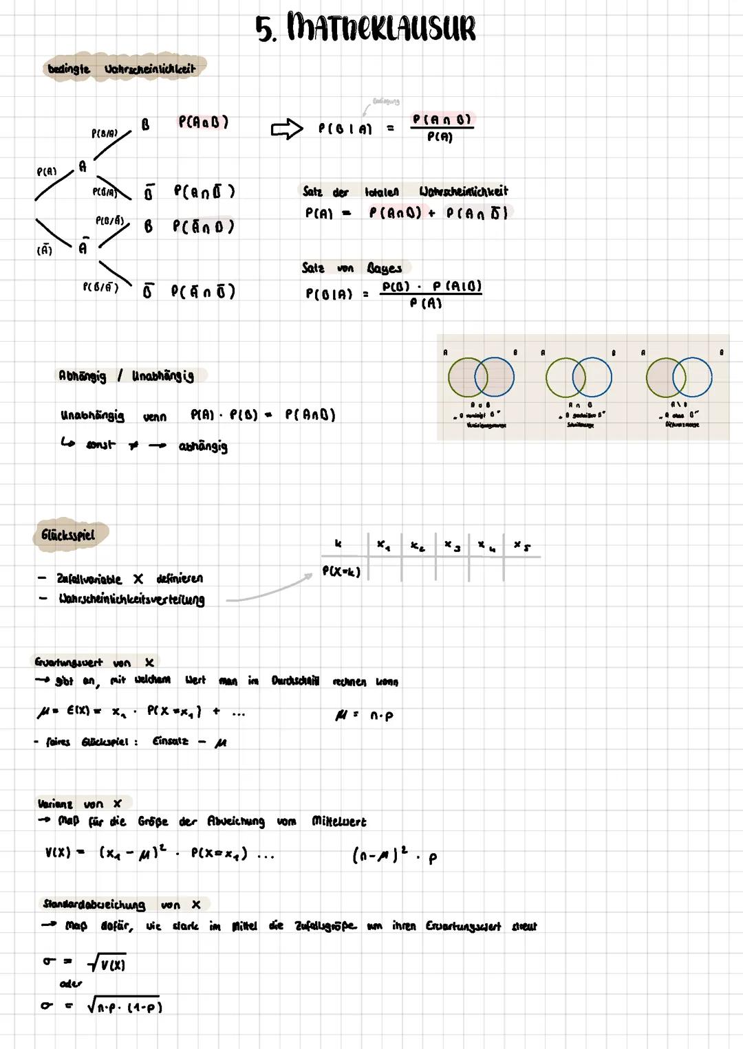 Stochastik Mathe Lk Lernzettel