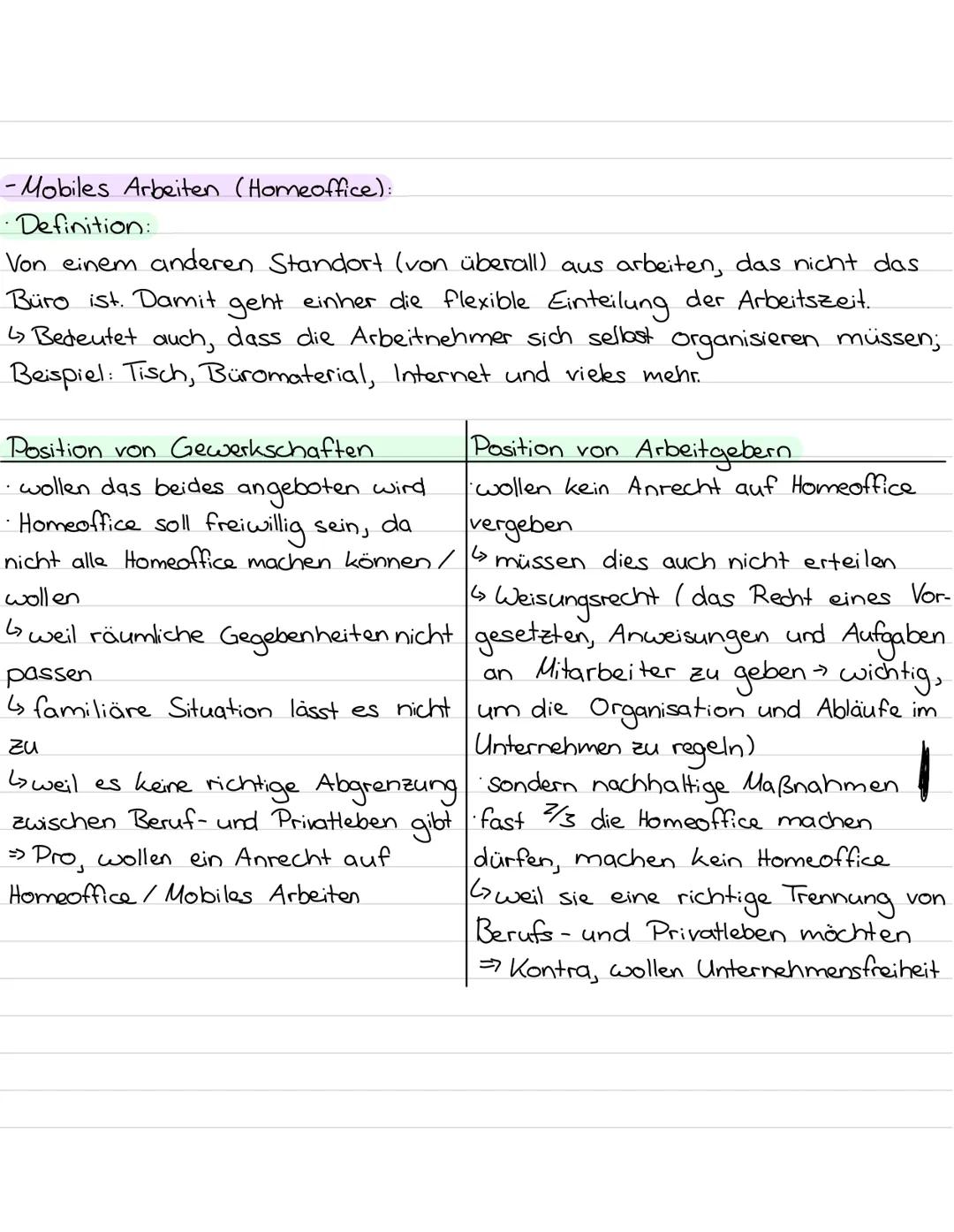 Lernzettel
• Flexibilisierung der Arbeit
• Gender pay gap
• atypische Beschäftigung
• prekäre Arbeit
• Industrie 4.0
• Typologie der Arbeit