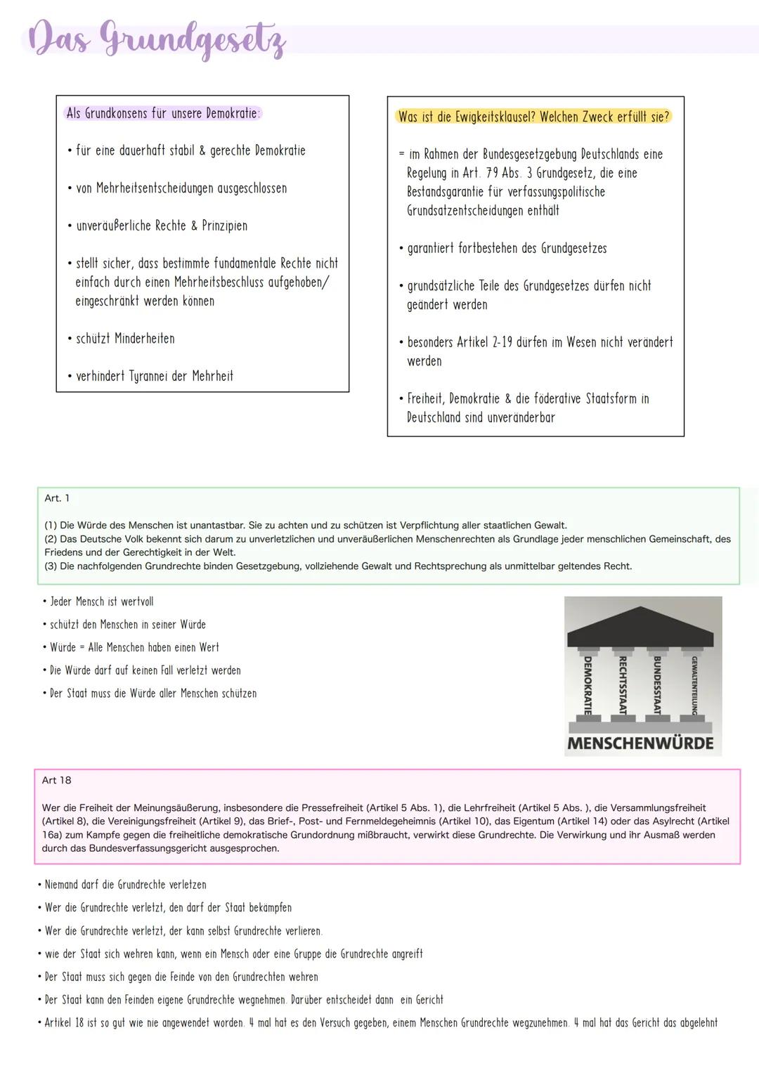 # Das Grundgesetz
Als Grundkonsens für unsere Demokratie:
• für eine dauerhaft stabil & gerechte Demokratie
• von Mehrheitsentscheidungen