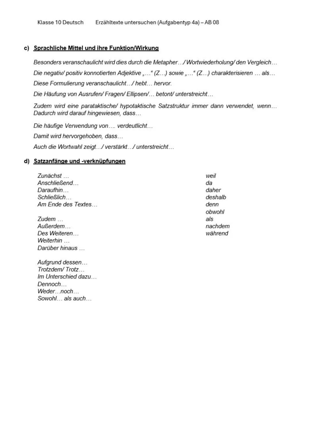 --- OCR Start ---
INFO
Die Bearbeitungszeit für die Aufgaben der schriftlichen Prüfung im Fach Deutsch umfasst 150 Minuten.
Zusätzlich erhäl