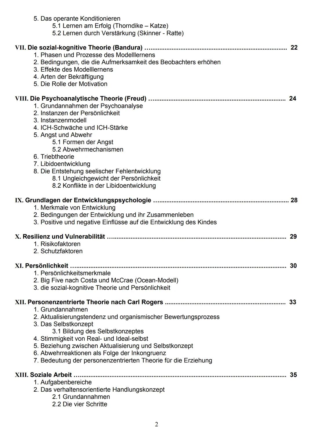 # Pädagogik/Psychologie
## Fachabitur 2020/21
Emilia Klein S12a
Fachoberschule Bamberg NHALTSVERZEICHNIS
Prüfungsthemen ab 2010
I. Grundf