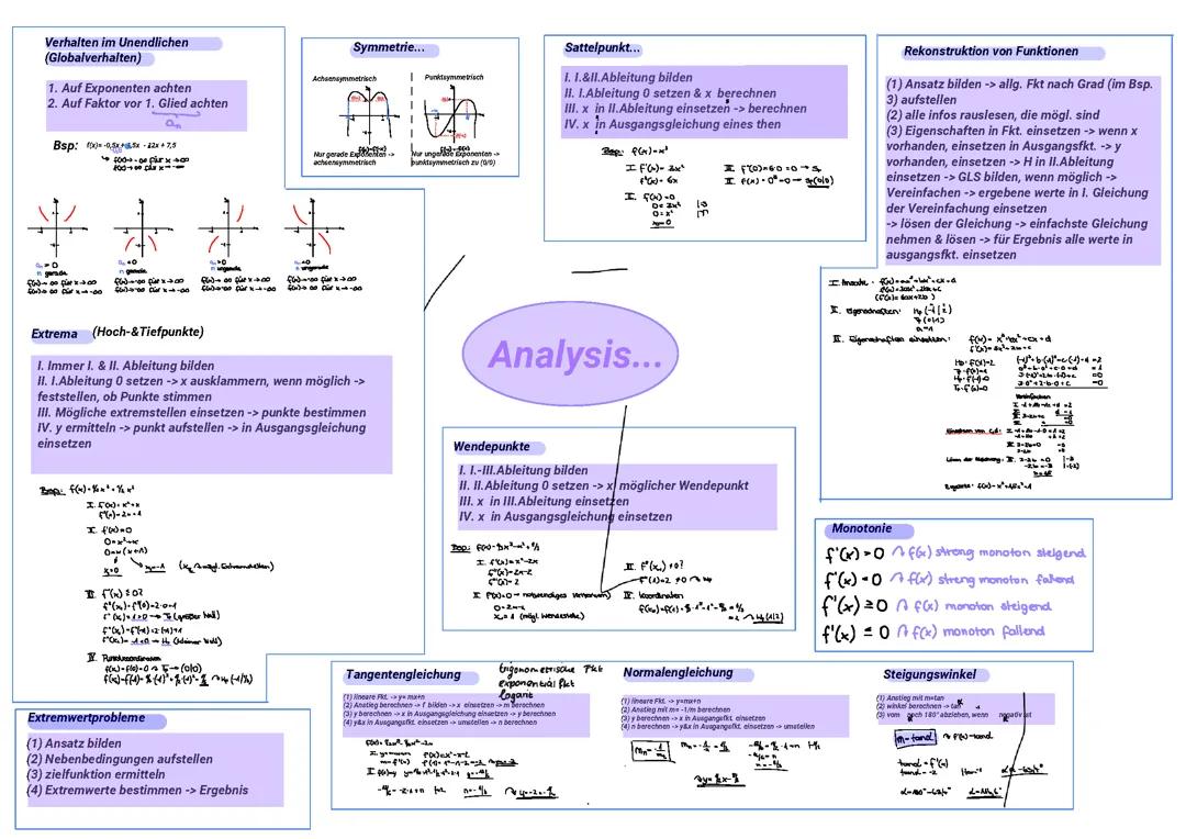 Kurvenanalyse Mathe LK 11./12. Zusammenfassung