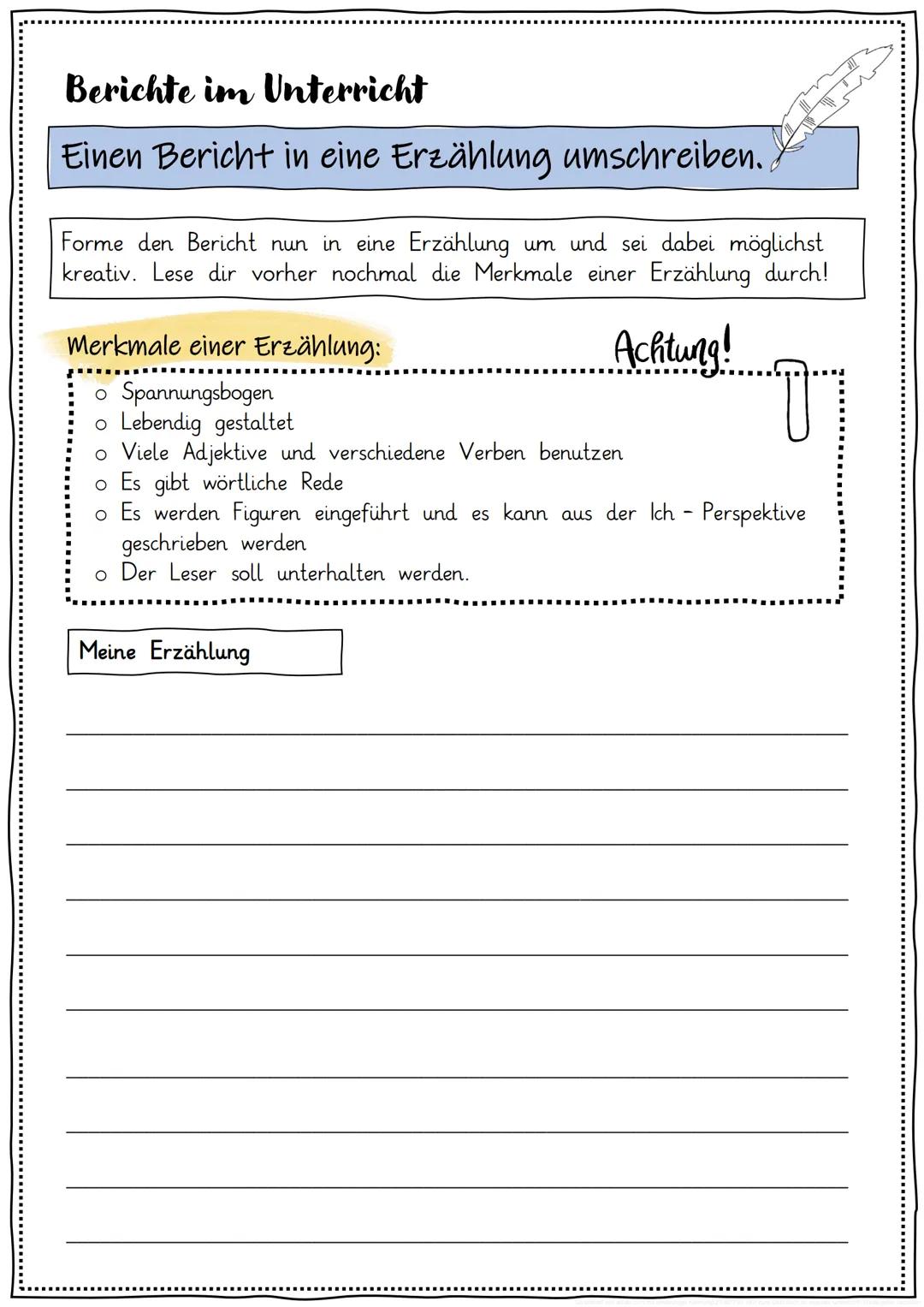 # Berichte
Arbeitsblätter, Übungen, Kopiervorlagen
田田田田田田田
田田
田田
田田
田田
Berichte im Unterricht
?
Berichte im Unterricht
Einen Bericht unters