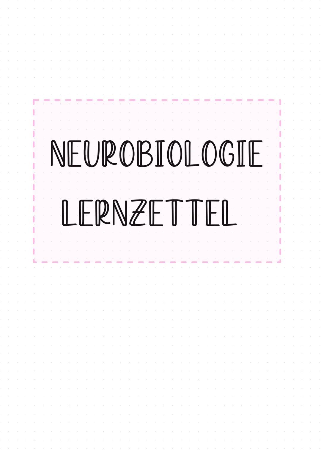 # NEUROBIOLOGIE
# LERNZETTEL --- OCR Start ---
Nervenzellen Bestandteile des Motoneurons
Dentriten:
baumartig verzweigte Fotzsätze des Zell