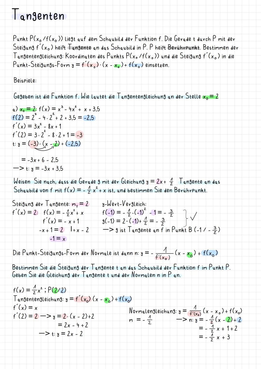 # Die Ableitungsfunktion – grafisches
Ableiten
Die Funktion, die jedem $x$ aus der Definitionsmenge von $f$ die Ableitung $f'(x)$ an dieser