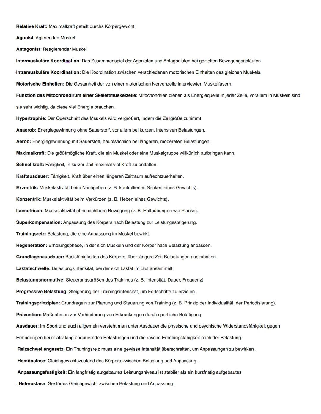Inhalte des Sportprofils 2022-2025
ALLGEMEINE GRUNDLAGEN zum sportlichen Training
Definition Training
Trainingsprinzipien✓
alle Zusatzinfor