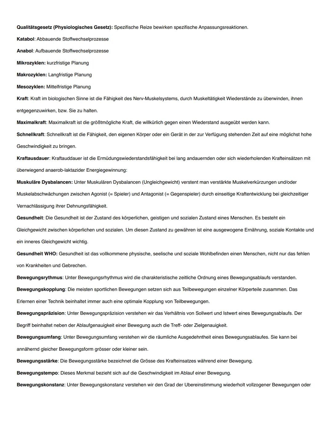 Inhalte des Sportprofils 2022-2025
ALLGEMEINE GRUNDLAGEN zum sportlichen Training
Definition Training
Trainingsprinzipien✓
alle Zusatzinfor