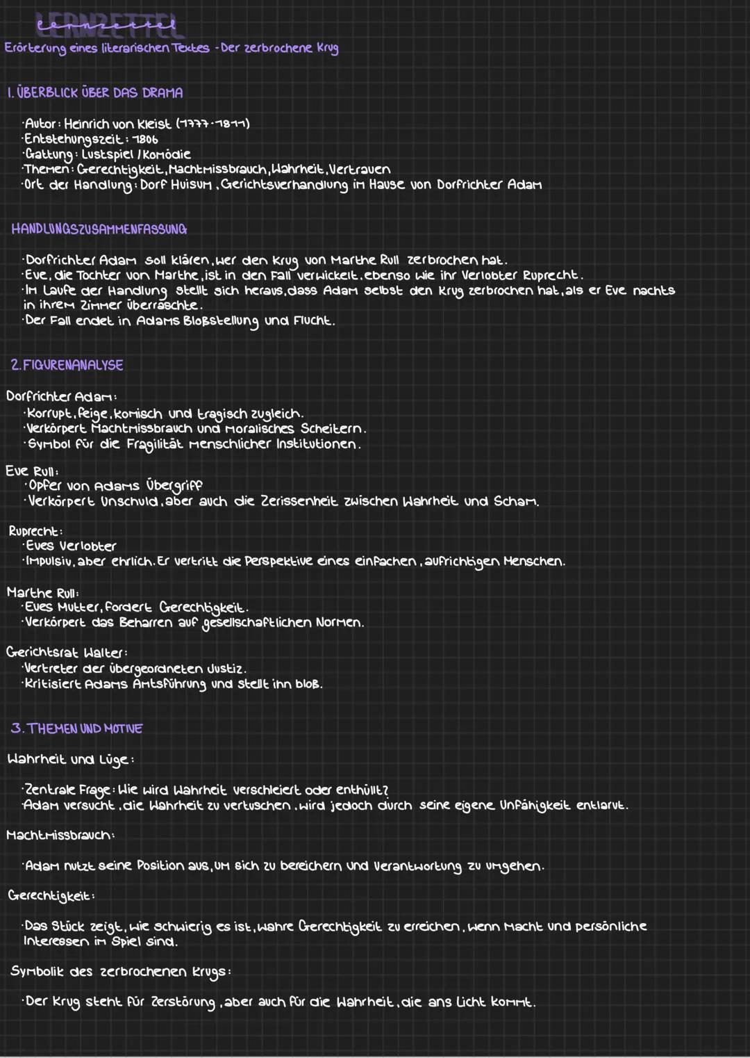 cernsertel
Erörterung eines literarischen Textes - Der zerbrochene krug
1. ÜBERBLICK ÜBER DAS DRAMA
Autor: Heinrich von Kleist (1777-1811