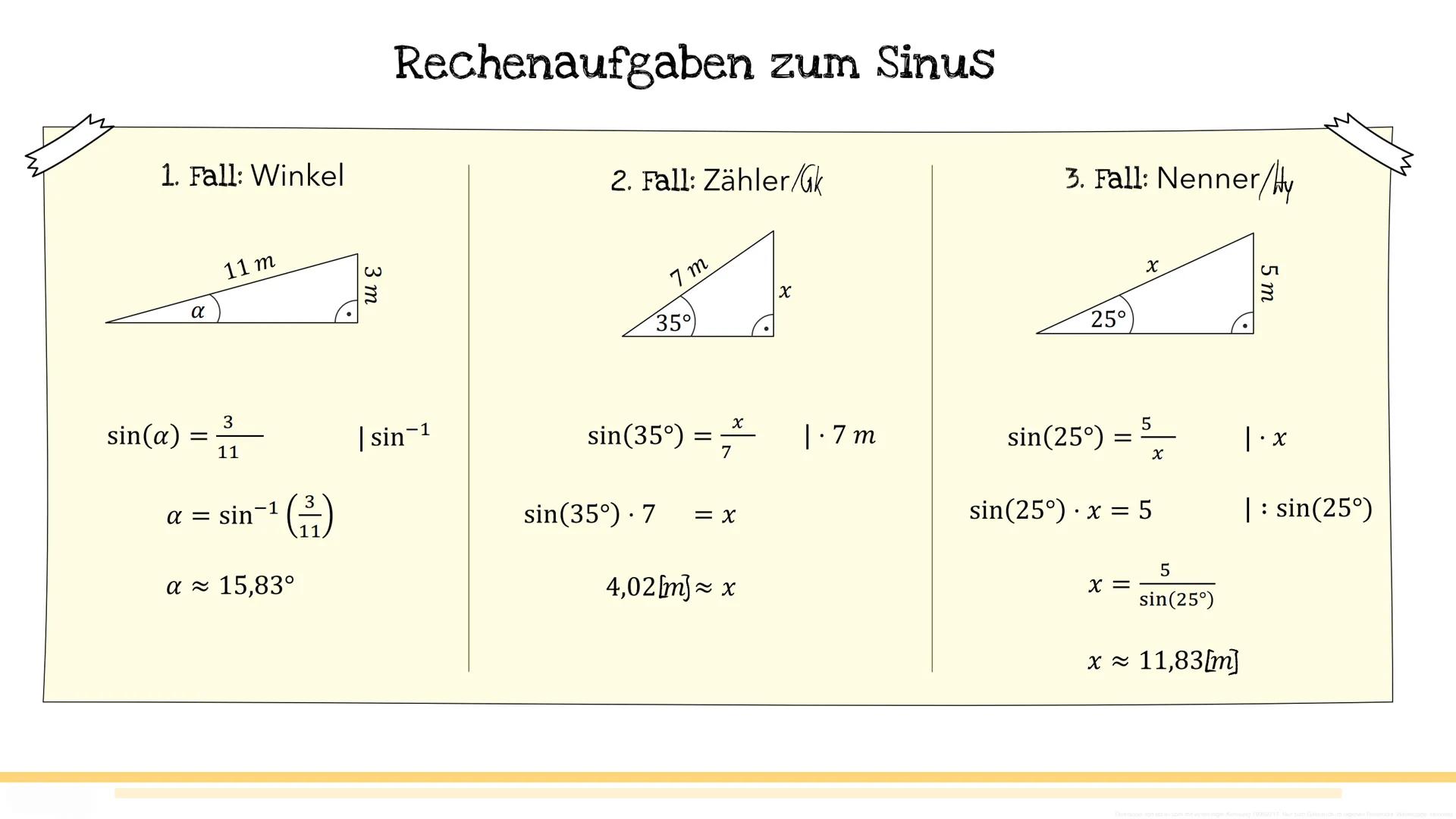 # Trigonometrie # Bezeichnungen im rechtwinkligen Dreieck
- Hypotenuse
- Die längste Seite des Dreiecks
- Liegt dem rechten Winkel gege