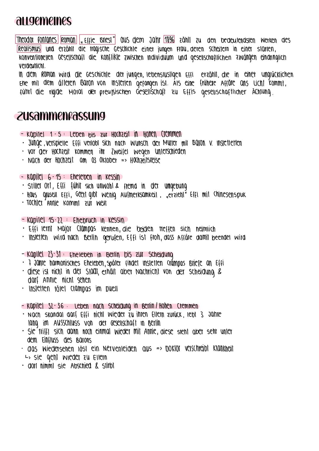 ## EFFI BRIEST
EPIK --- OCR Start ---
allgemeines
Theodor Fontanes Roman "Effie Briest" aus dem Jahr 1896 zählt zu den bedeutendsten Werken