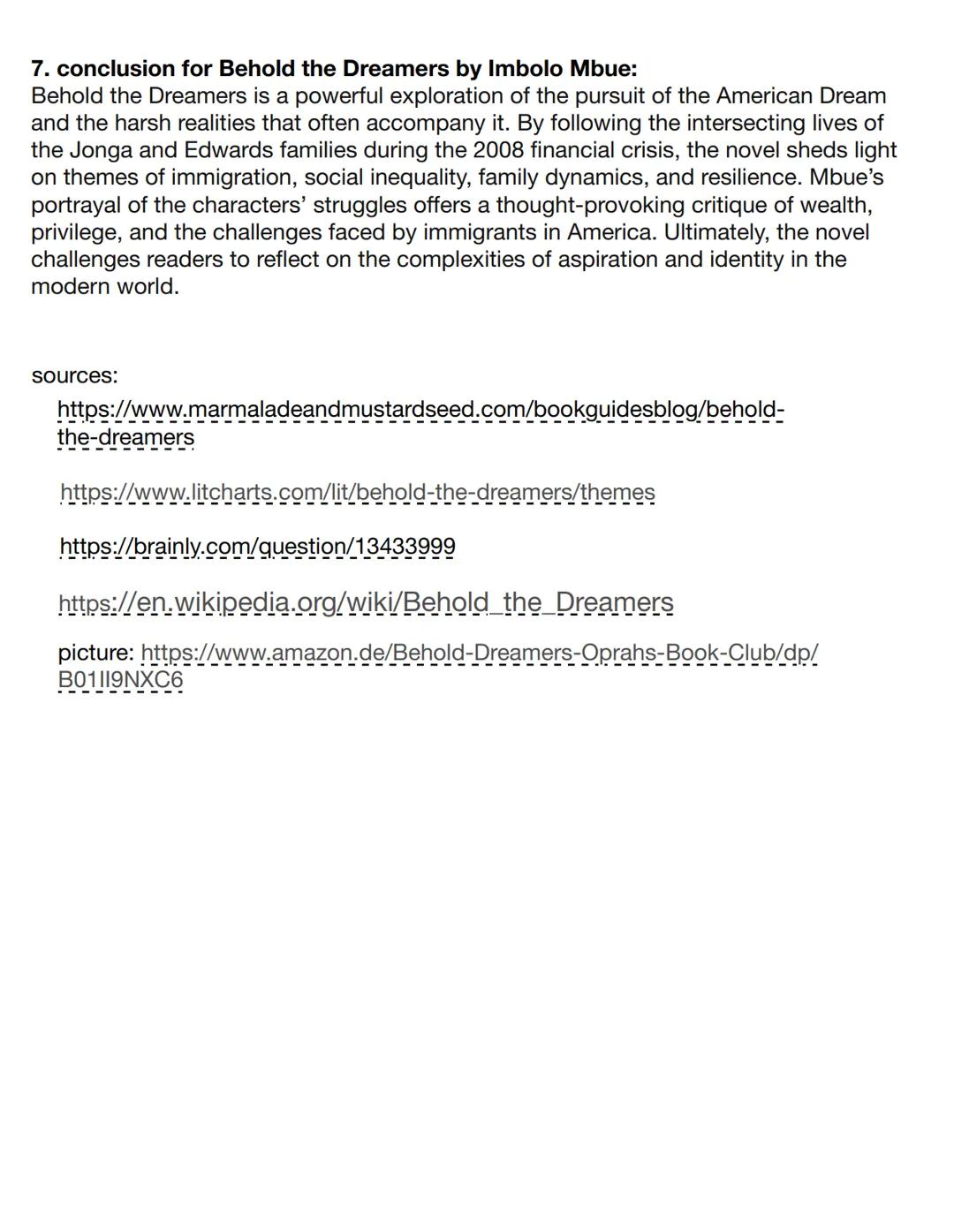 --- OCR Start ---
name: Kathleen Meyer
date: january 9, 2025
Behold the Dreamers: Imbolo Mbue
outline:
1. characters
2. plot
3. setting
4. t