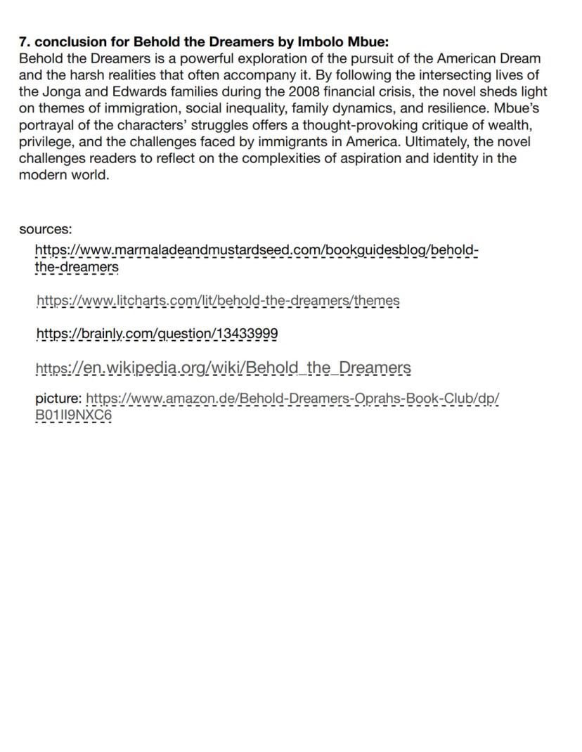 --- OCR Start ---
name: Kathleen Meyer
date: january 9, 2025
Behold the Dreamers: Imbolo Mbue
outline:
1. characters
2. plot
3. setting
4. t