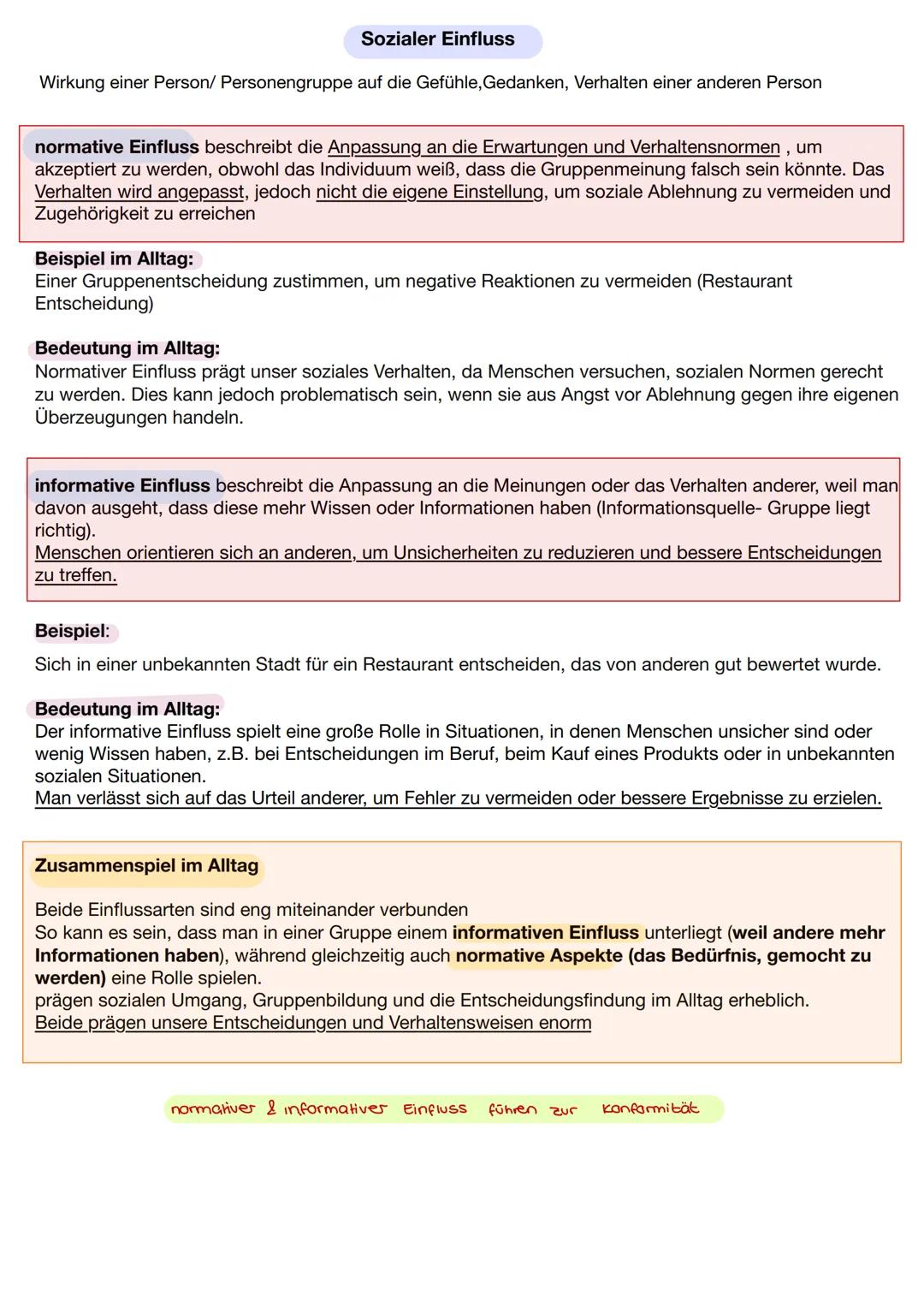 BPE 6: Menschen in sozialen Gruppen II
Konformität & Konformitätsdruck
- Begriff
- Bedeutung von Konformität
- Arten/Richtung von Konformitä