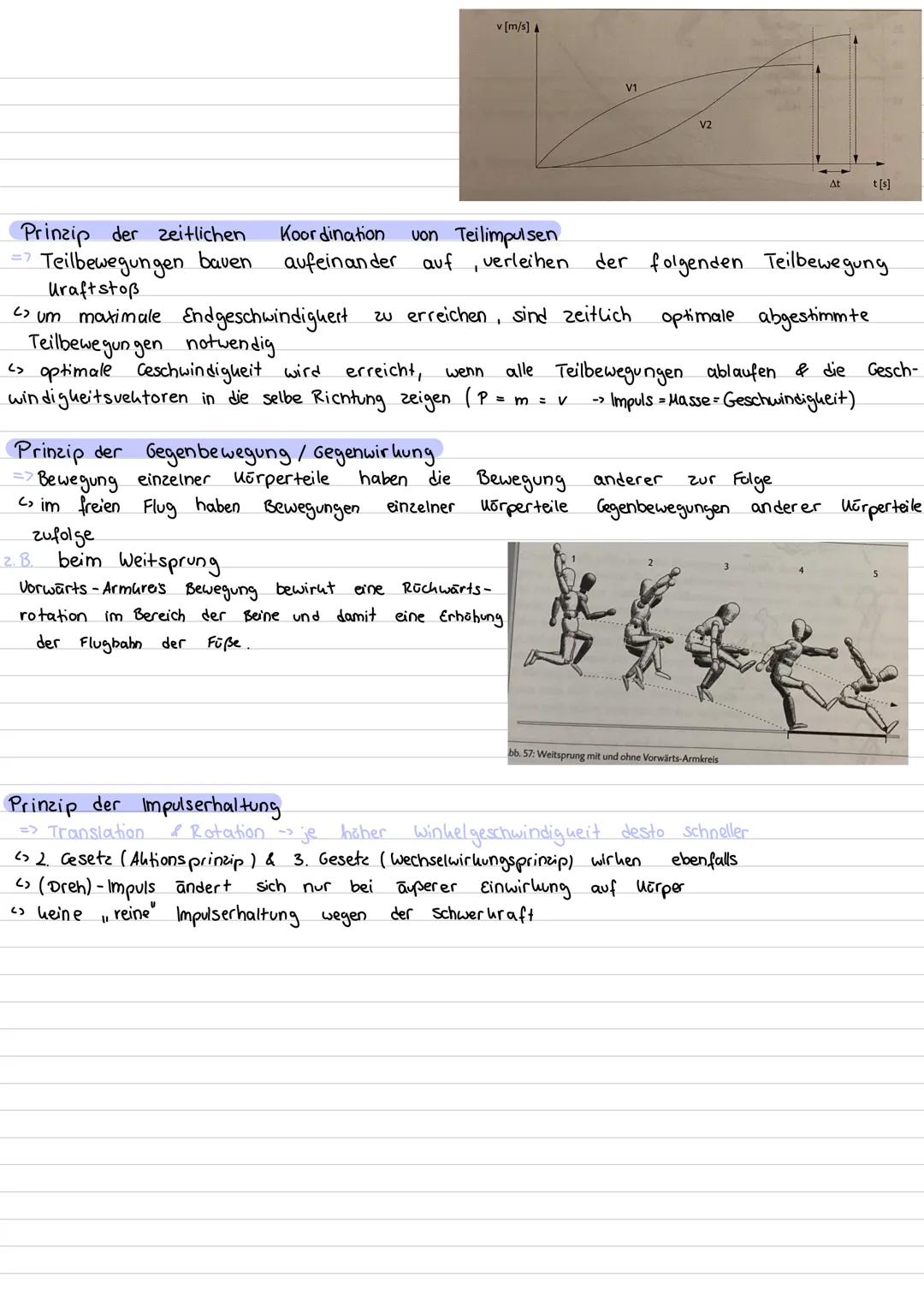 # Biomechanische Prinzipien
Prinzip der Anfangskraft
* Das Prinzip der Anfangskraft sagt aus, dass eine Bewegung, mit der eine hohe Endg