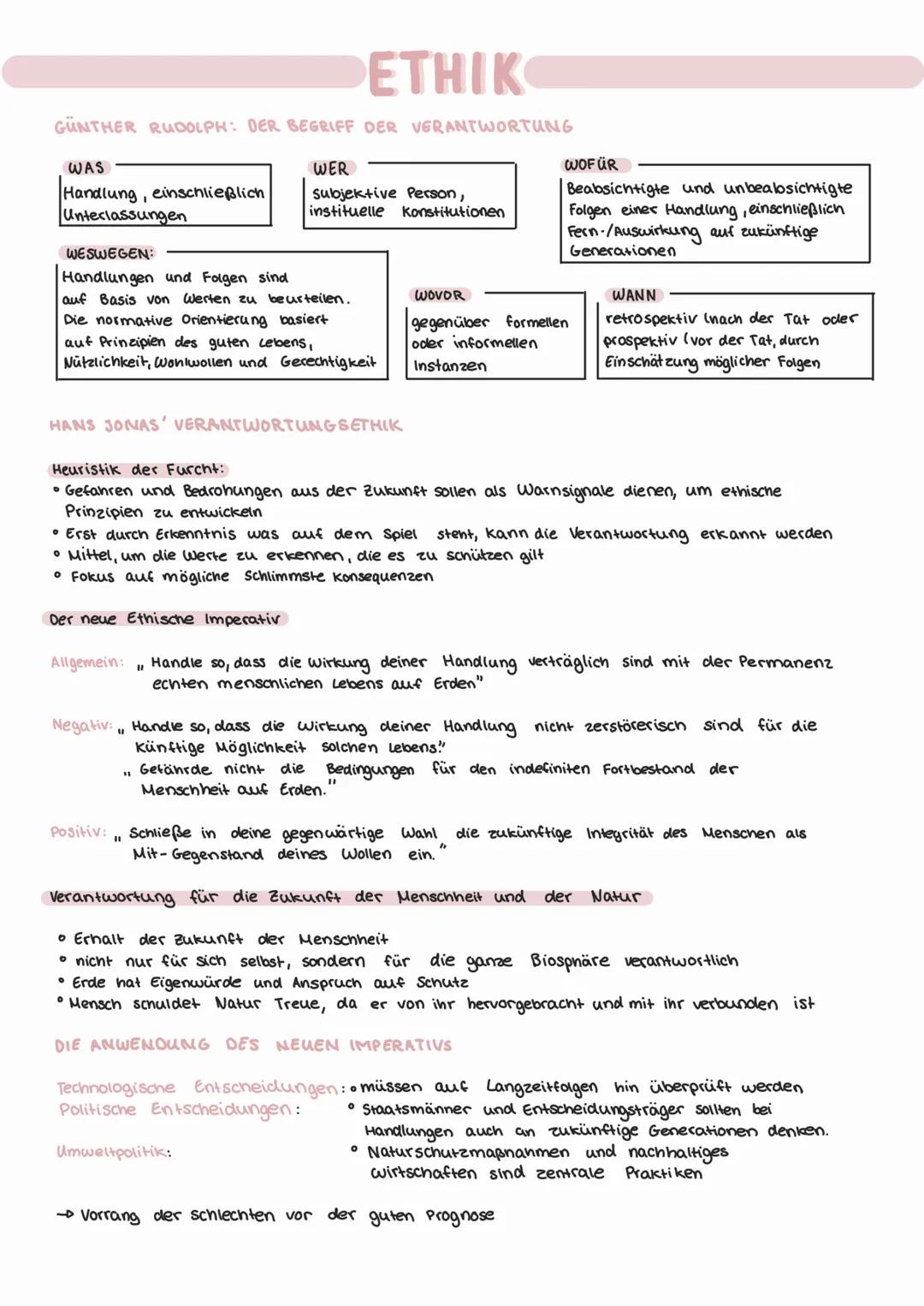 # ETHIK
GÜNTHER RUDOLPH: DER BEGRIFF DER VERANTWORTUNG
WAS
Handlung, einschließlich
Unterlassungen
WESWEGEN:
Handlungen und Folgen sind
a