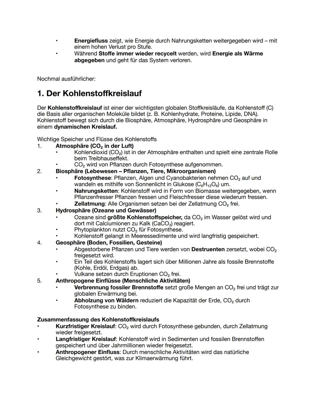 --- OCR Start ---
Ökologie
1. Biotop und Biozönose
Ein Ökosystem besteht aus zwei Hauptkomponenten:
- Biotop (Lebensraum): Dies bezeichnet d