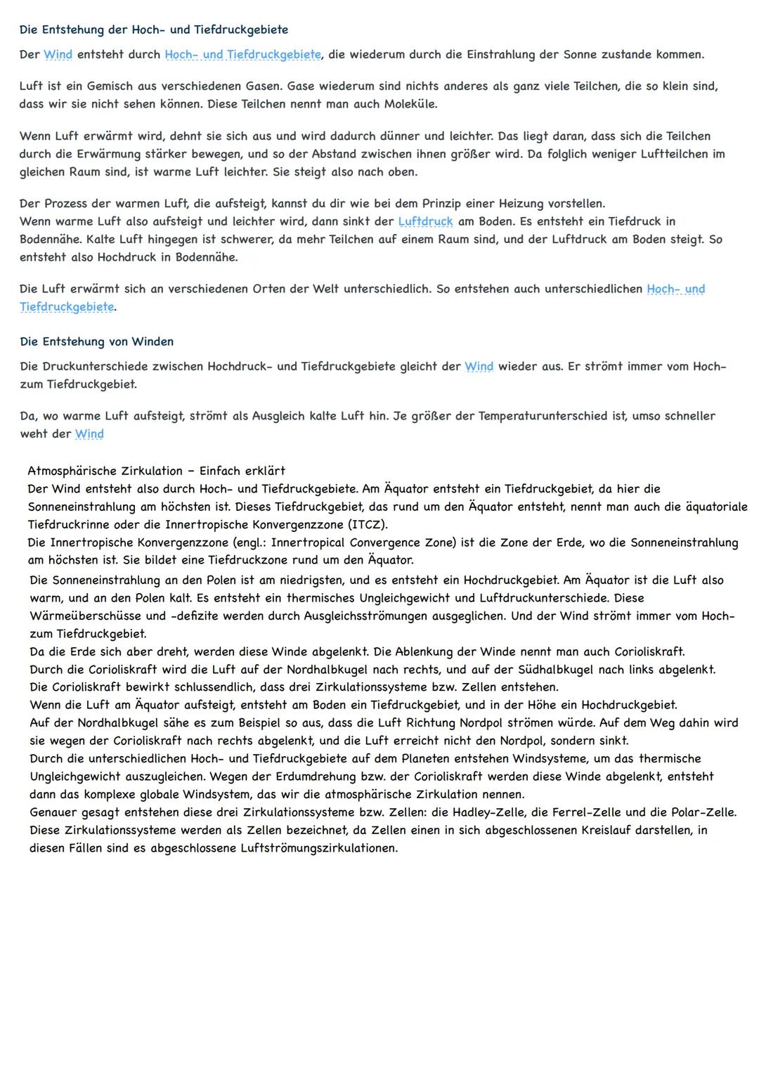1. Anthropozän physische und humangeographische Systeme und die Wechselbeziehungen
zwischen Gesellschaft und Raum
1.1 Atmosphärisches Gesch