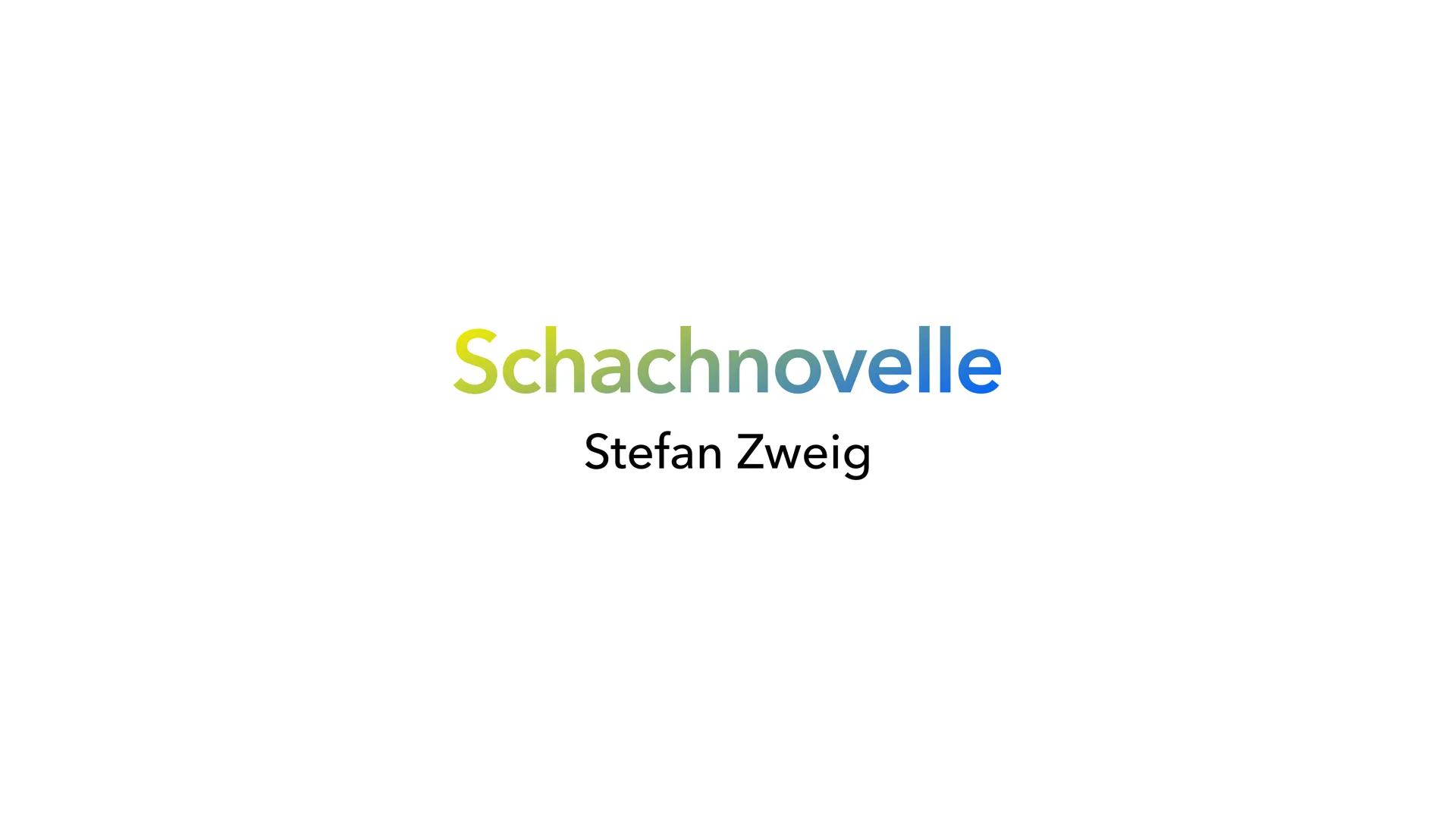 # Schachnovelle
Stefan Zweig Stefan Zweig
-1881: wird am 28. November in
Wien in eine jüdische Familie
geboren
-1892-1899: Besucht das
Maxim