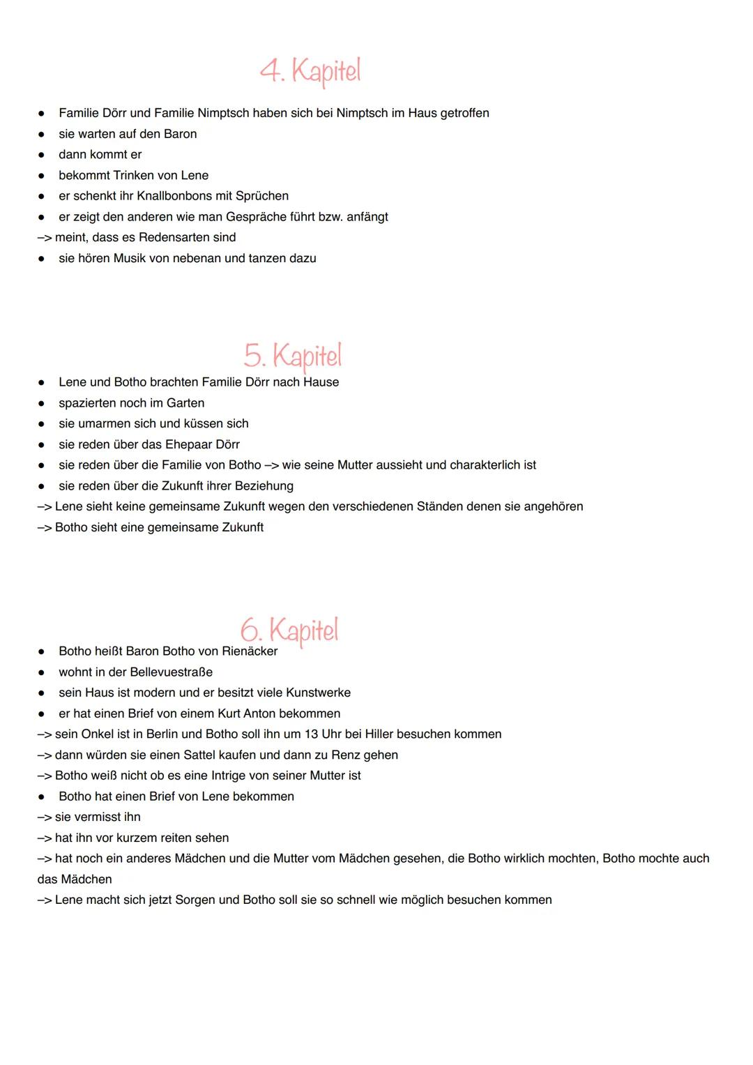 # 1. Kapitel
* Frau Nimptsch ist die Pflegemutter von Lene
* Nachbarin Frau Dörr geht Frau Nimptsch nach Pfingsten besuchen
* Lene ist mit