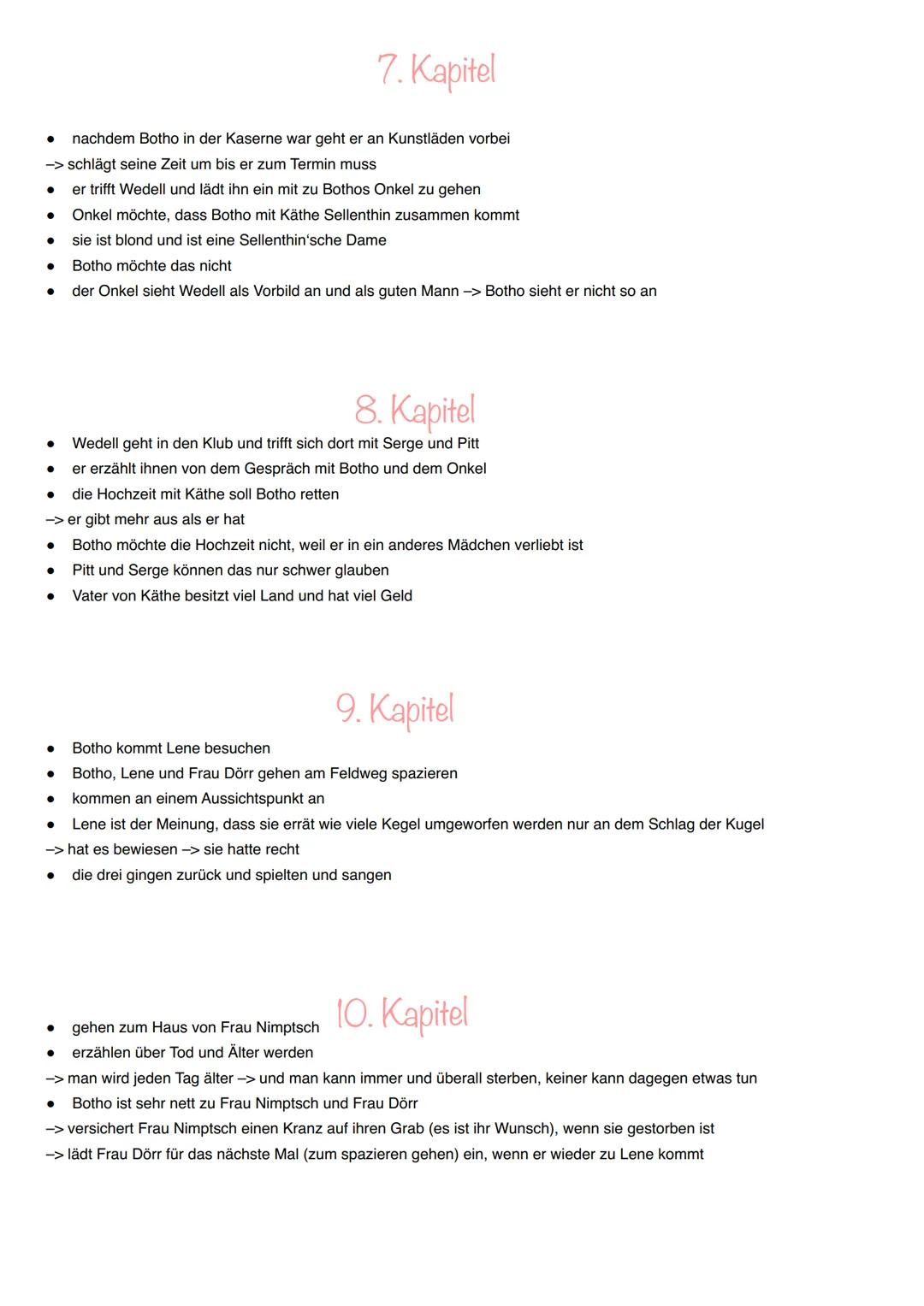 # 1. Kapitel
* Frau Nimptsch ist die Pflegemutter von Lene
* Nachbarin Frau Dörr geht Frau Nimptsch nach Pfingsten besuchen
* Lene ist mit