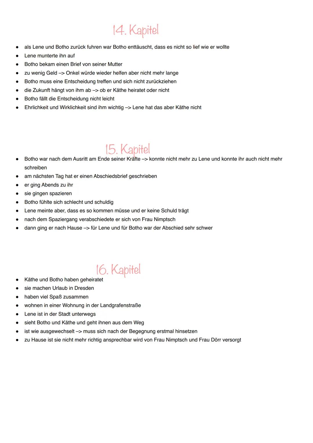 # 1. Kapitel
* Frau Nimptsch ist die Pflegemutter von Lene
* Nachbarin Frau Dörr geht Frau Nimptsch nach Pfingsten besuchen
* Lene ist mit