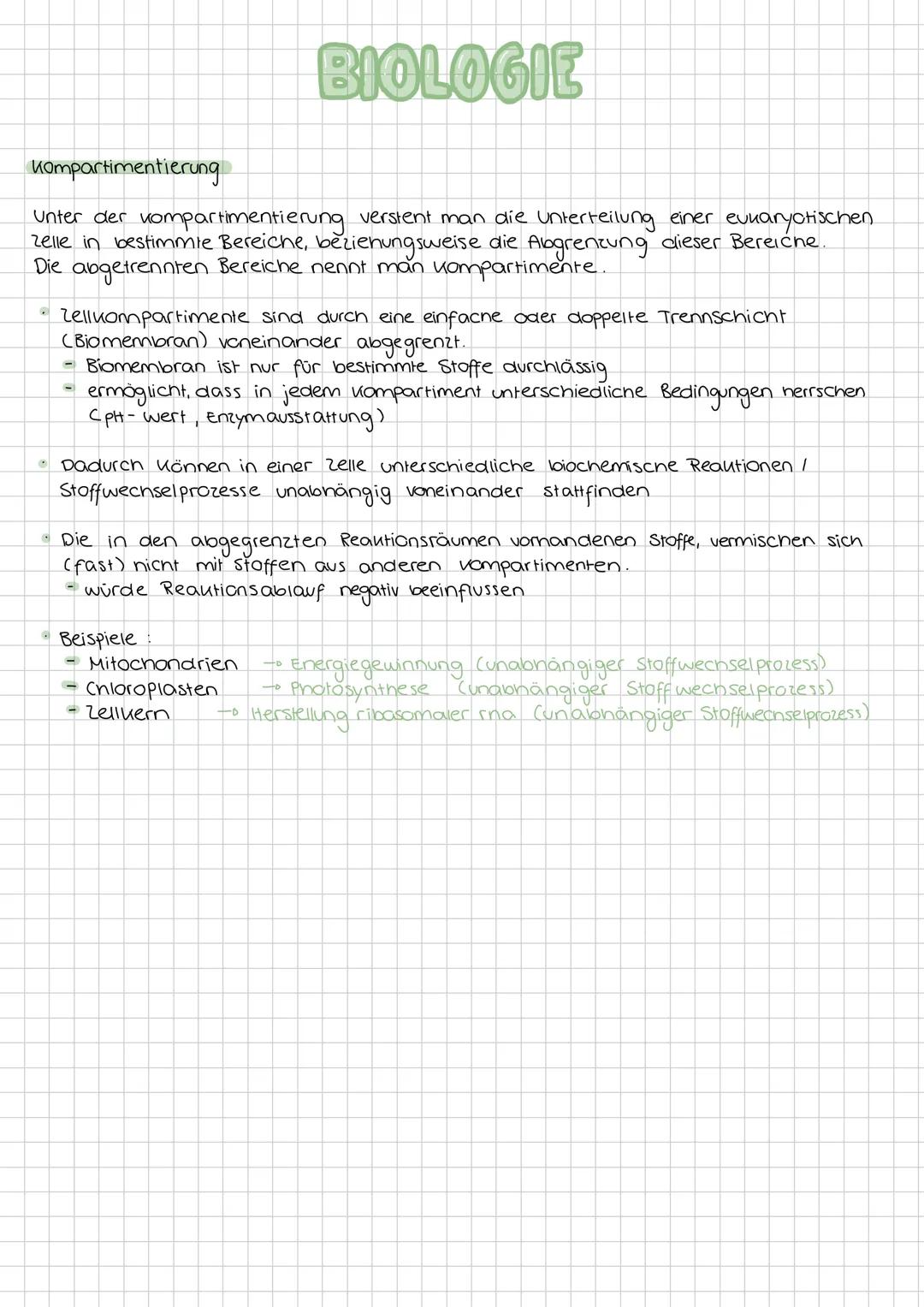 # BIOLOGIE
## Zellorganellen
Zellorganellen sind spezialisierte Untereinheiten einer Zelle, welche von einer Membran umgeben sind. Sie erf