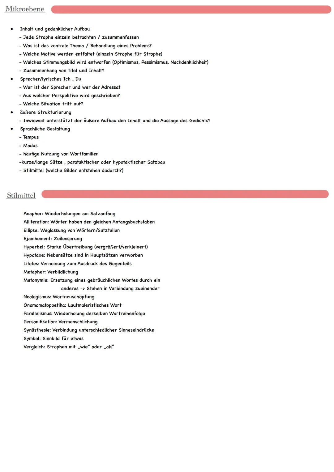 # DEUTSCH - Lernzettel
27.02.2023
Gedichtsinterpretation:
* Einleitung
* Hauptteil
* Makroebene
* Mikroebene
* Schluss