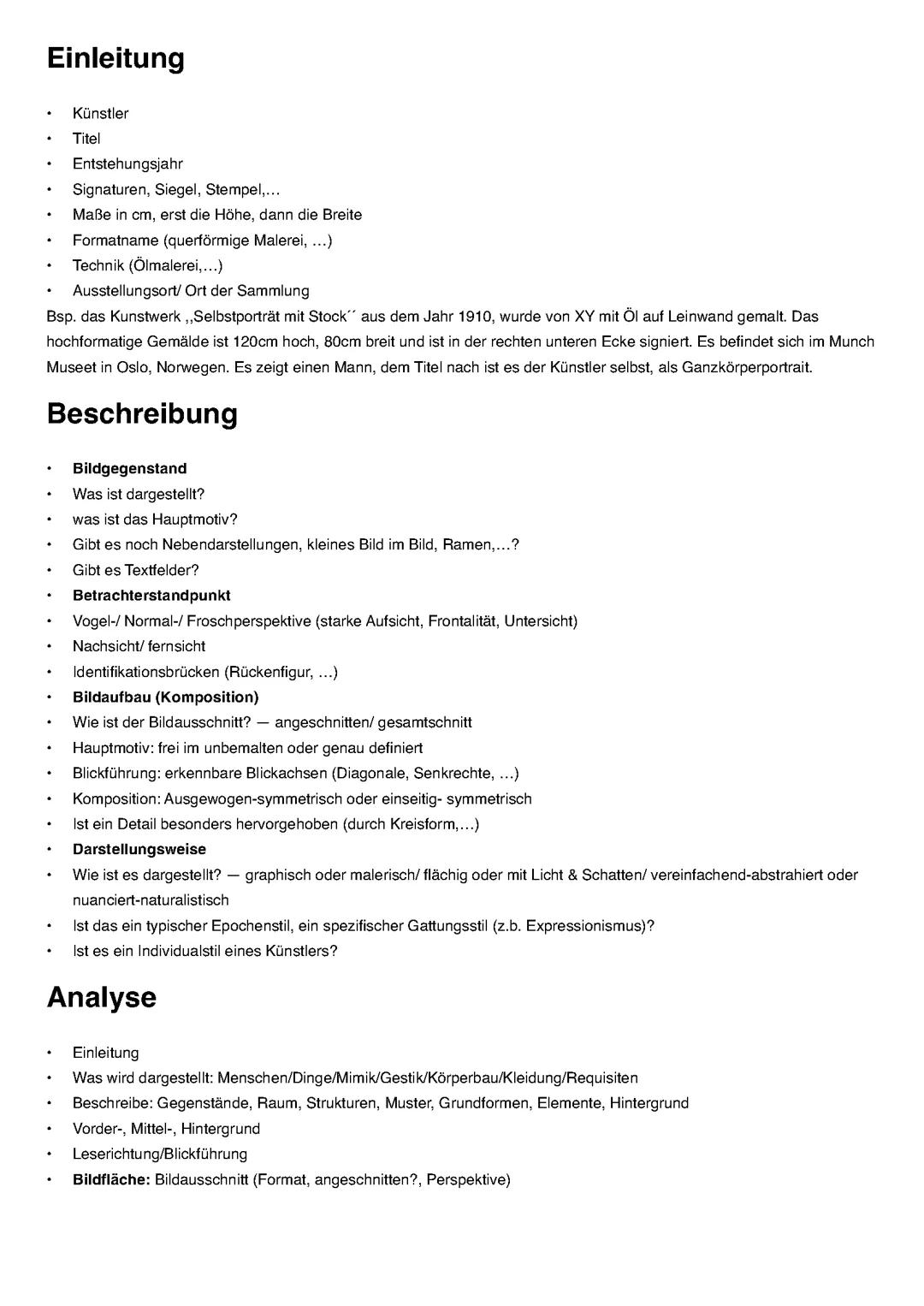 kunst lk Q1 lernzettel bildbeschreibung