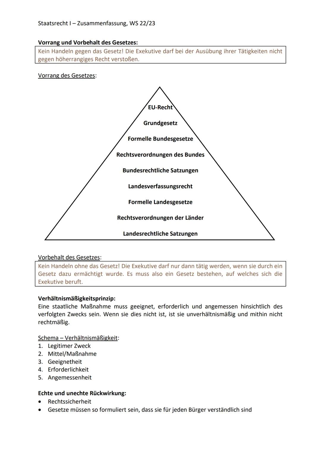 Staatsrecht I - Zusammenfassung, WS 22/23
STAATSRECHT I
DER STAAT:
Drei-Elementen-Lehre von Jellinek:
Voraussetzungen des Staats:
• Staatsge