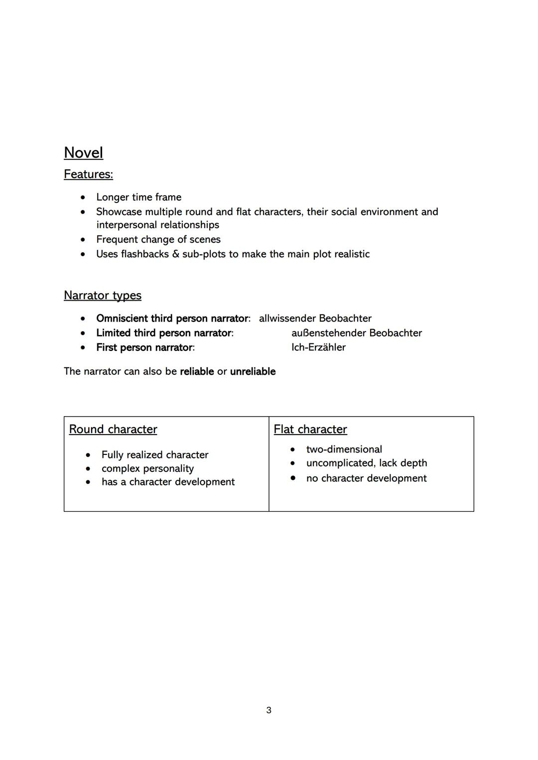 # Englisch Abitur
## INHALTSVERZEICHNIS
- LITERARY GENRES....................................................................2
- SHORT STO